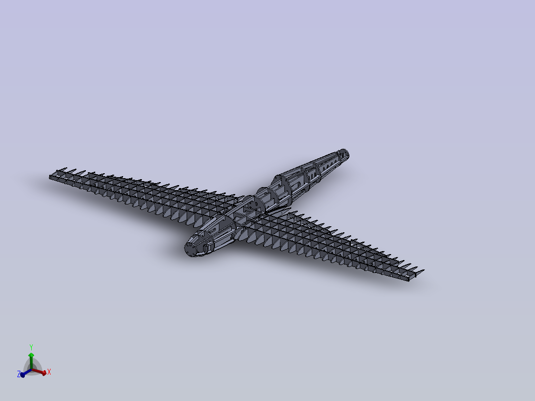 A0004953-固定翼无人机结构机架主视图