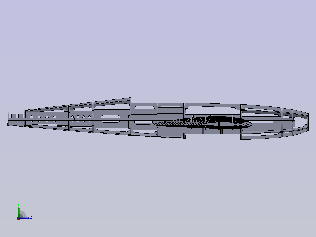 A0004953-固定翼无人机结构机架左视图