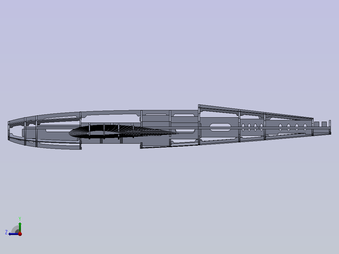 A0004953-固定翼无人机结构机架右视图