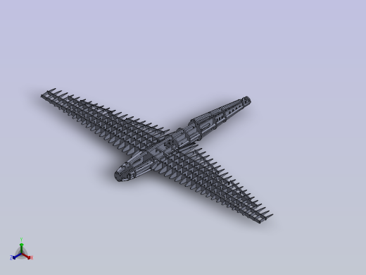 A0004953-固定翼无人机结构机架正等轴测缩略图