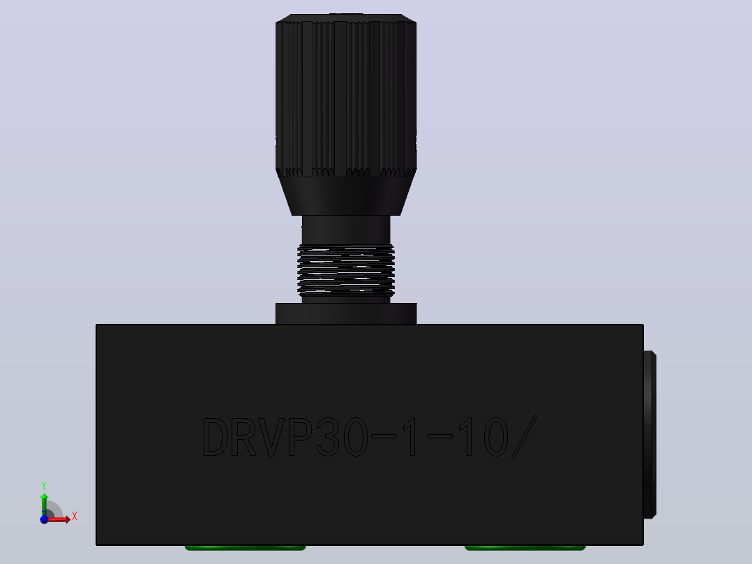DRVP30 单向节流截止阀前视图