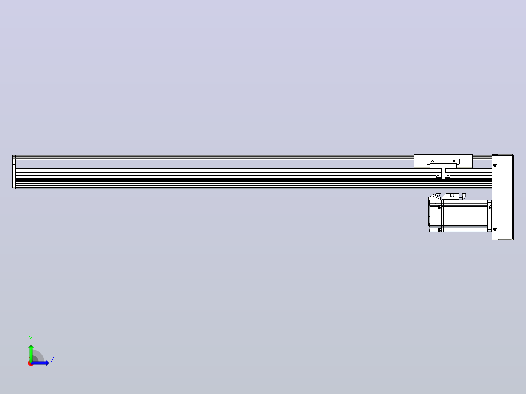 日规模组半封闭丝杆TPA-HNR-105D-1610C-L700-MP-C-P40-N3左视图