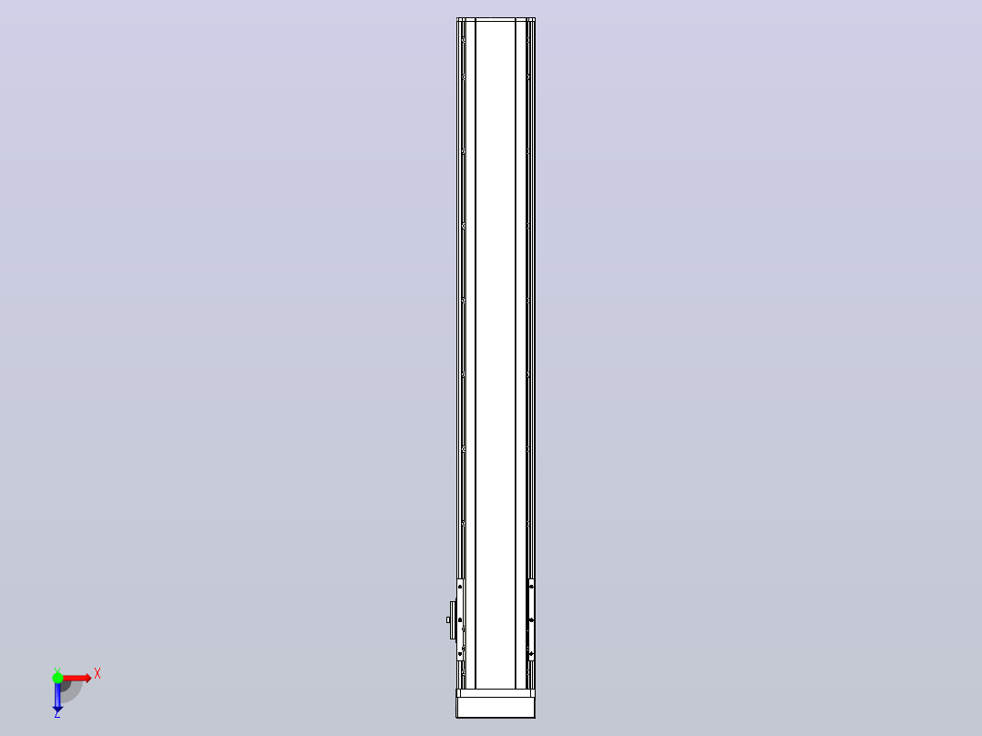 日规模组半封闭丝杆TPA-HNR-105D-1610C-L700-MP-C-P40-N3俯视图