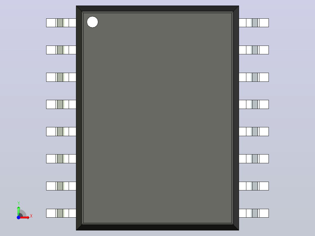 106x SOIC 封装（小外形集成电路）SOIC127P1034X267-16N前视图