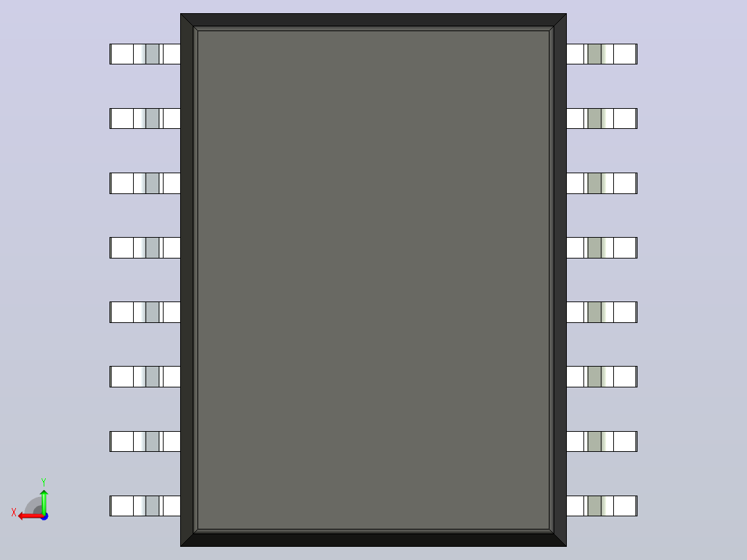 106x SOIC 封装（小外形集成电路）SOIC127P1034X267-16N后视图