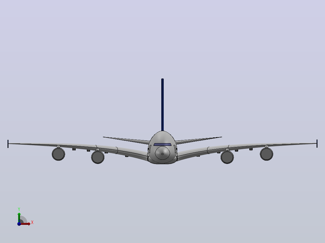 空中客车a 380前视图