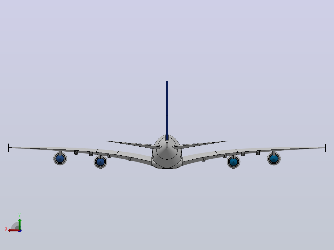 空中客车a 380后视图