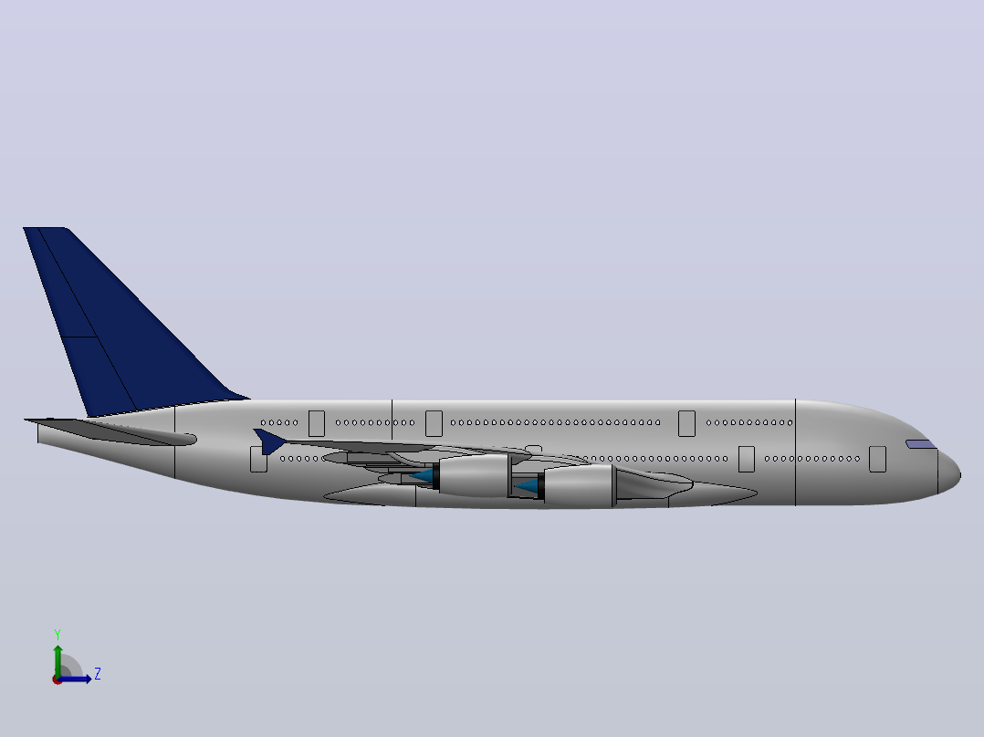空中客车a 380左视图
