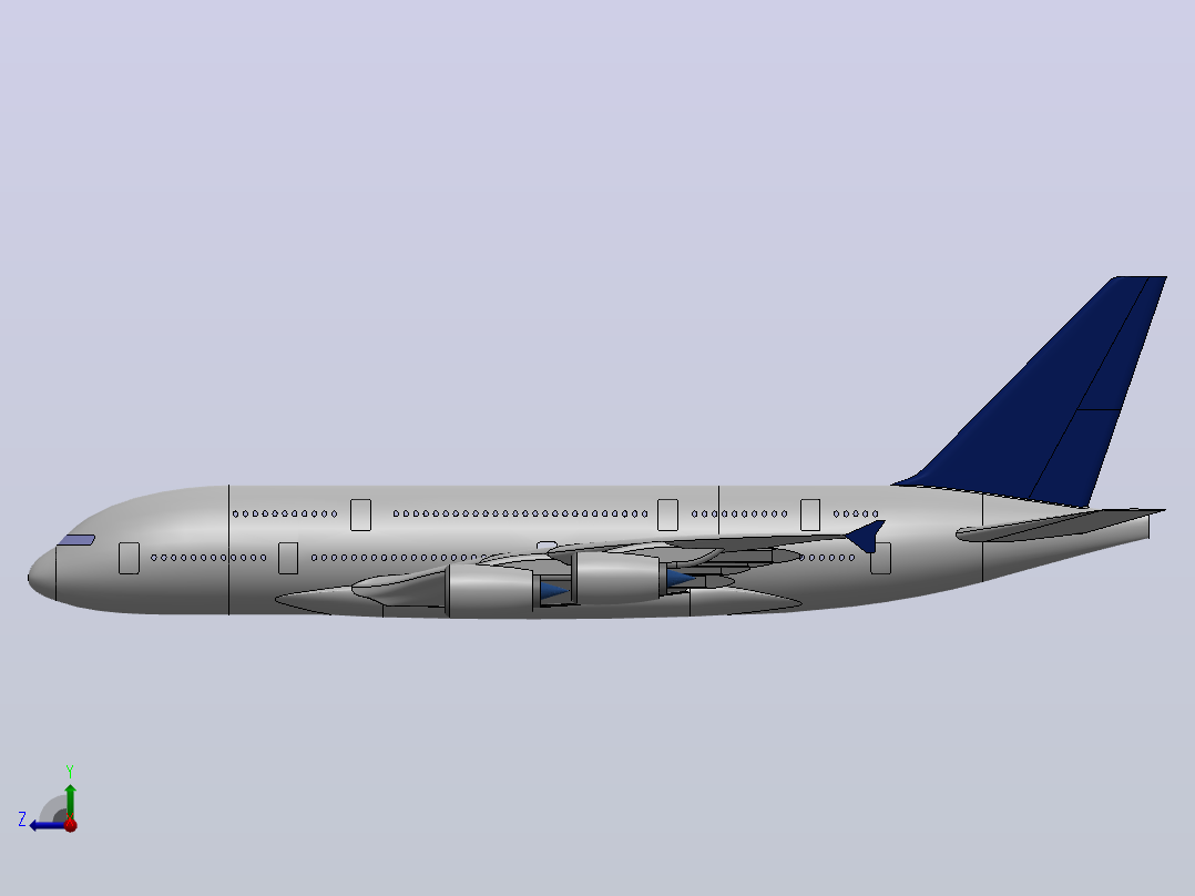 空中客车a 380右视图