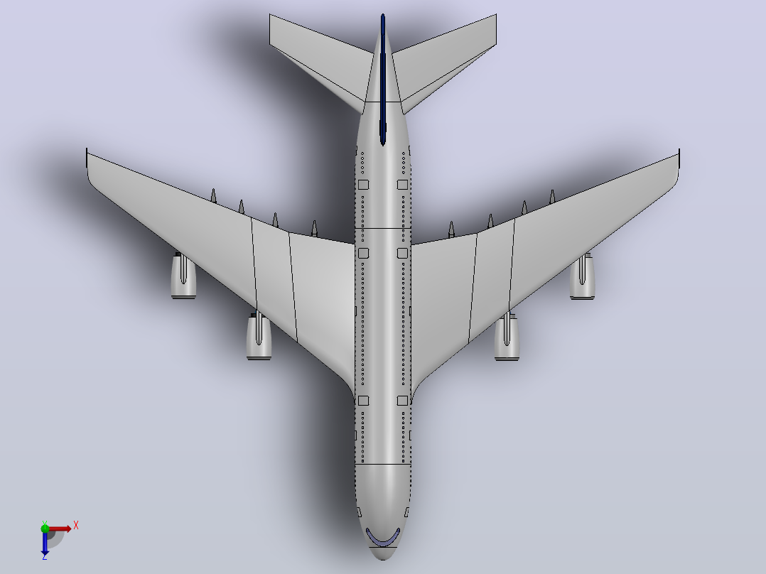 空中客车a 380俯视图