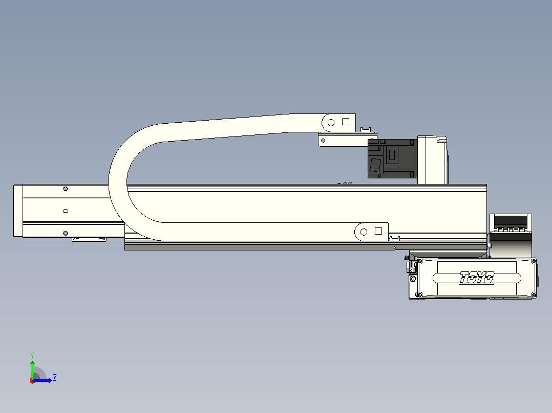 XYGT430-A1-A-800-400-M-C-001负载2-24KG XY悬臂模组 XYGT430-A1 替换TOYO直线模组左视图