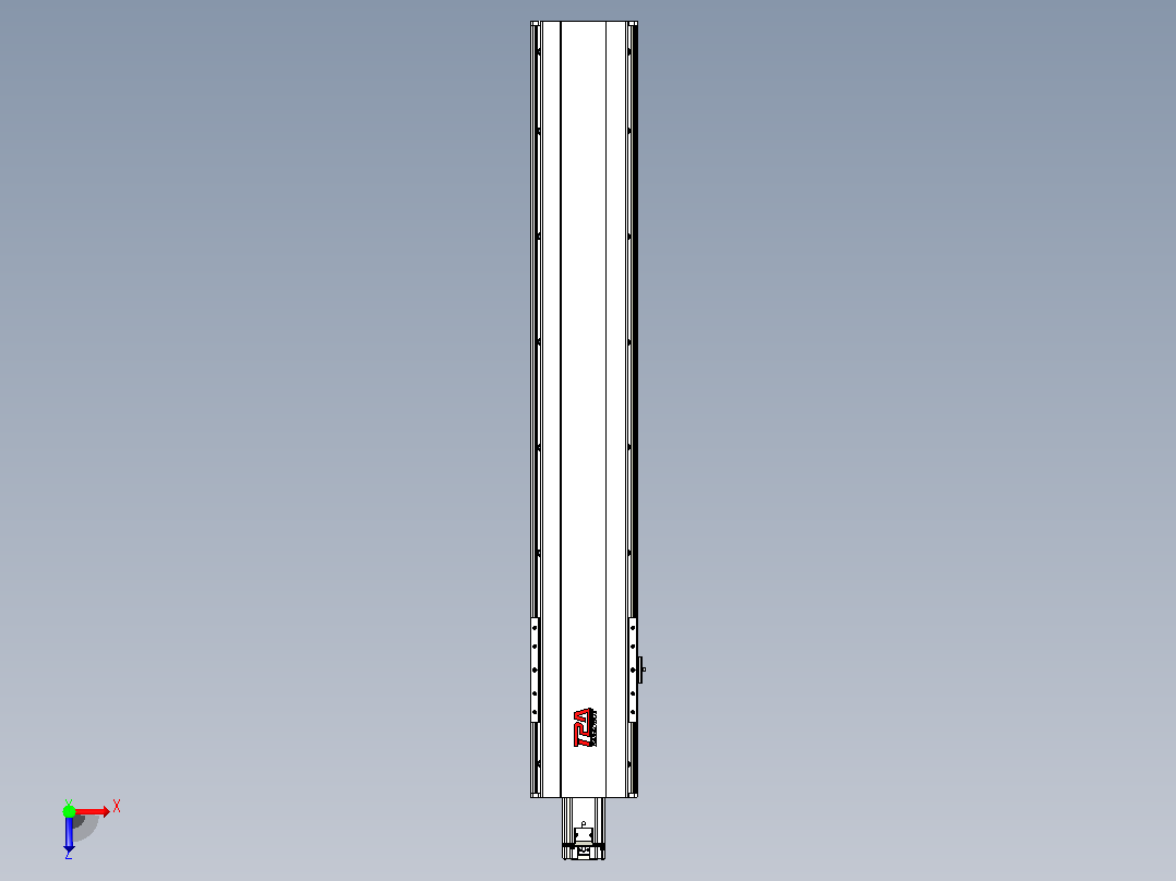 日规模组半封闭丝杆TPA-HNR-202D-2510C-L1050-M-C-P75-N3俯视图