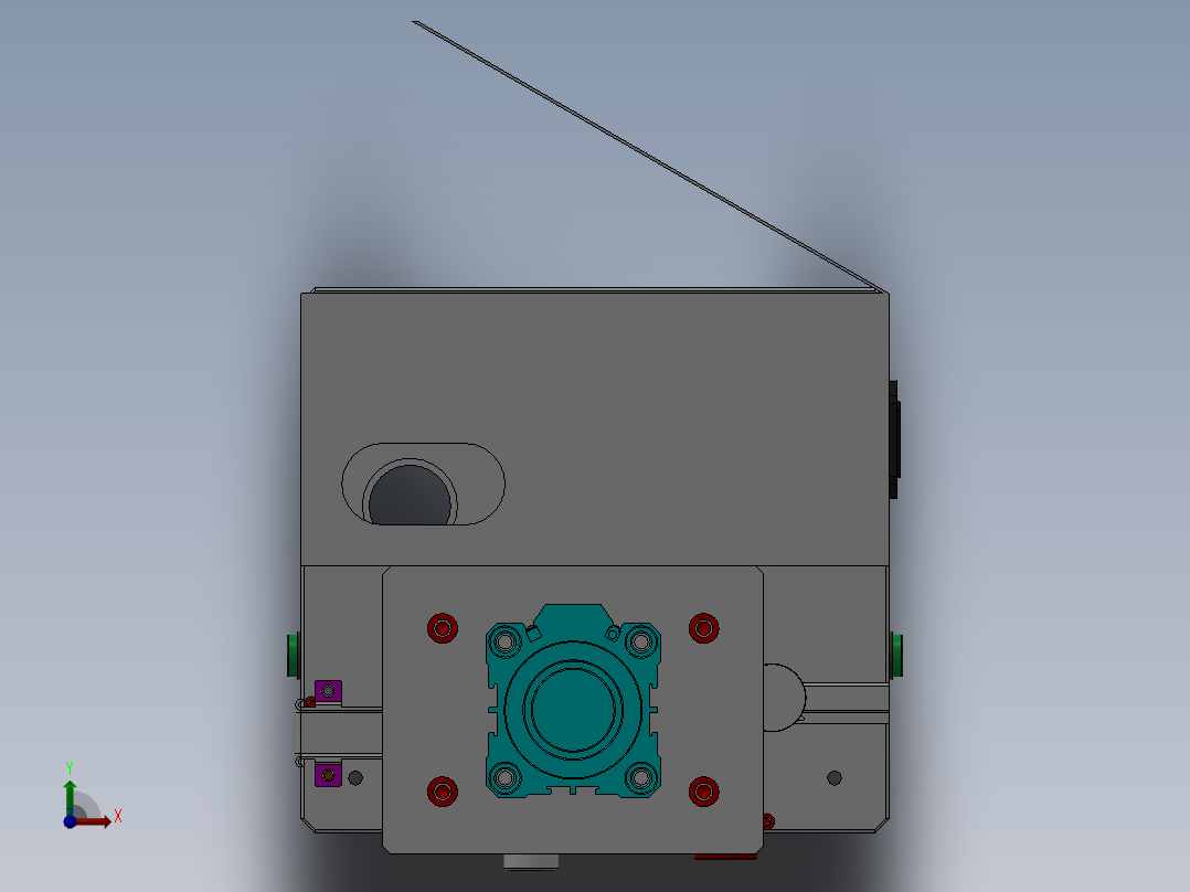 半自动裁切治具组装sw17可编辑前视图