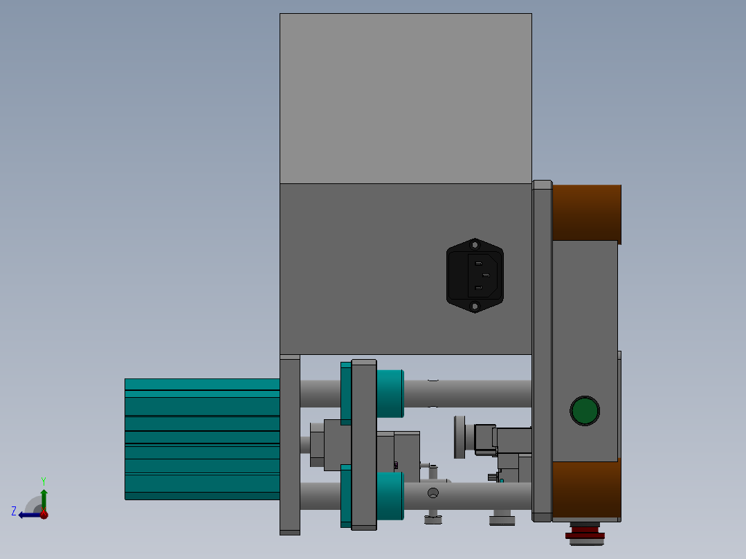 半自动裁切治具组装sw17可编辑右视图