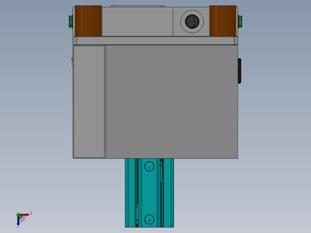 半自动裁切治具组装sw17可编辑俯视图