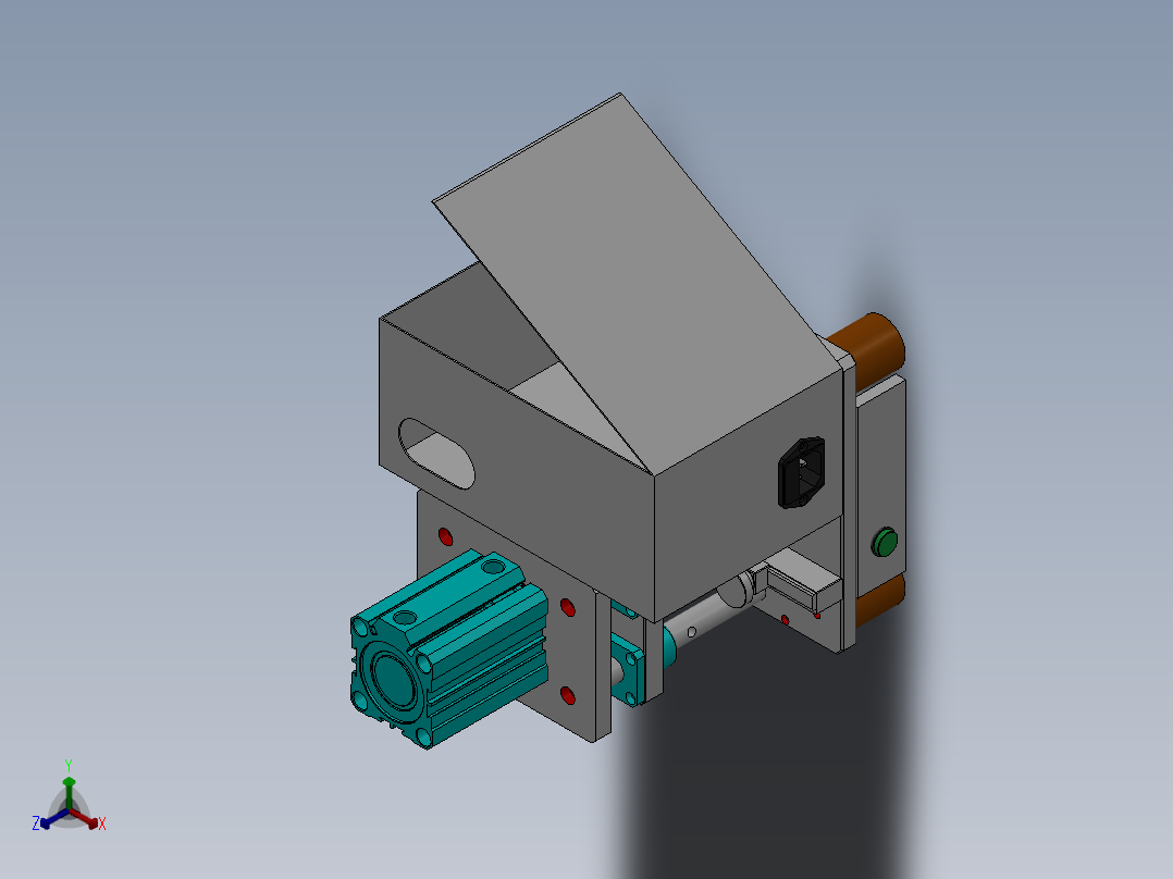 半自动裁切治具组装sw17可编辑正等轴测图