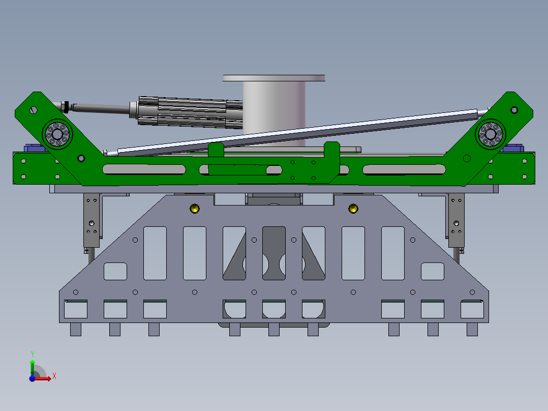 机械臂抓手-可同进抓取产品及栈板sw18可编辑前视图