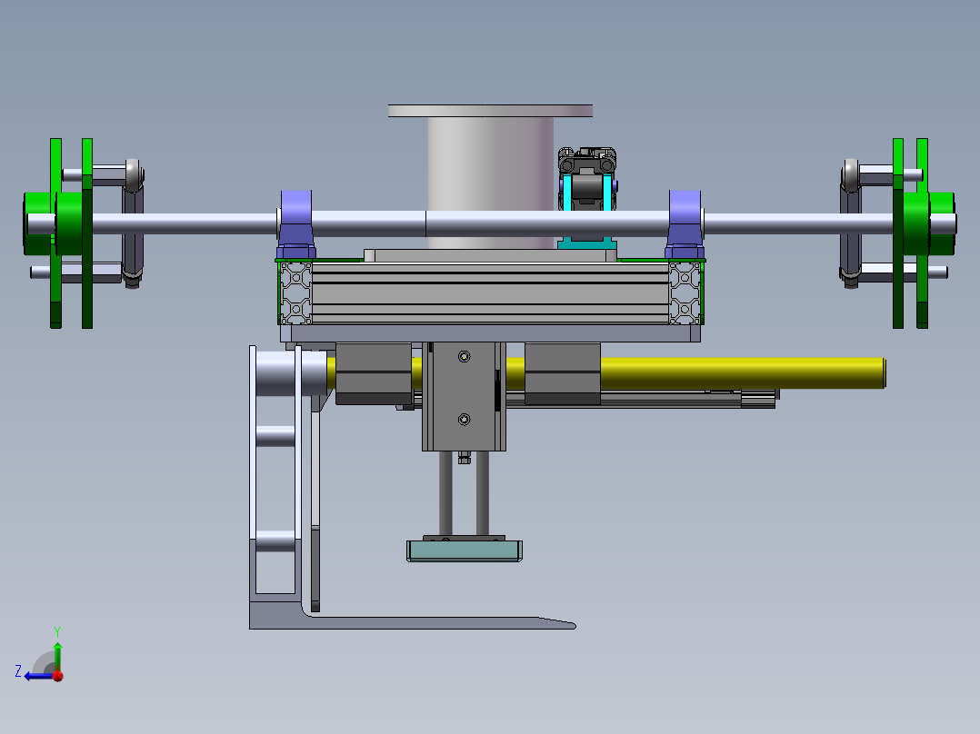 机械臂抓手-可同进抓取产品及栈板sw18可编辑右视图