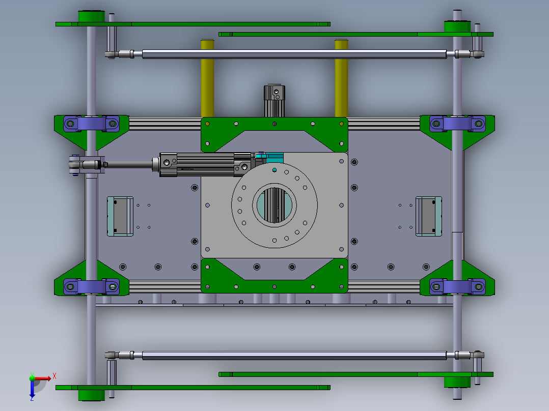 机械臂抓手-可同进抓取产品及栈板sw18可编辑俯视图