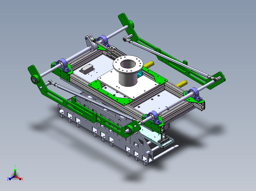 机械臂抓手-可同进抓取产品及栈板sw18可编辑正等轴测图