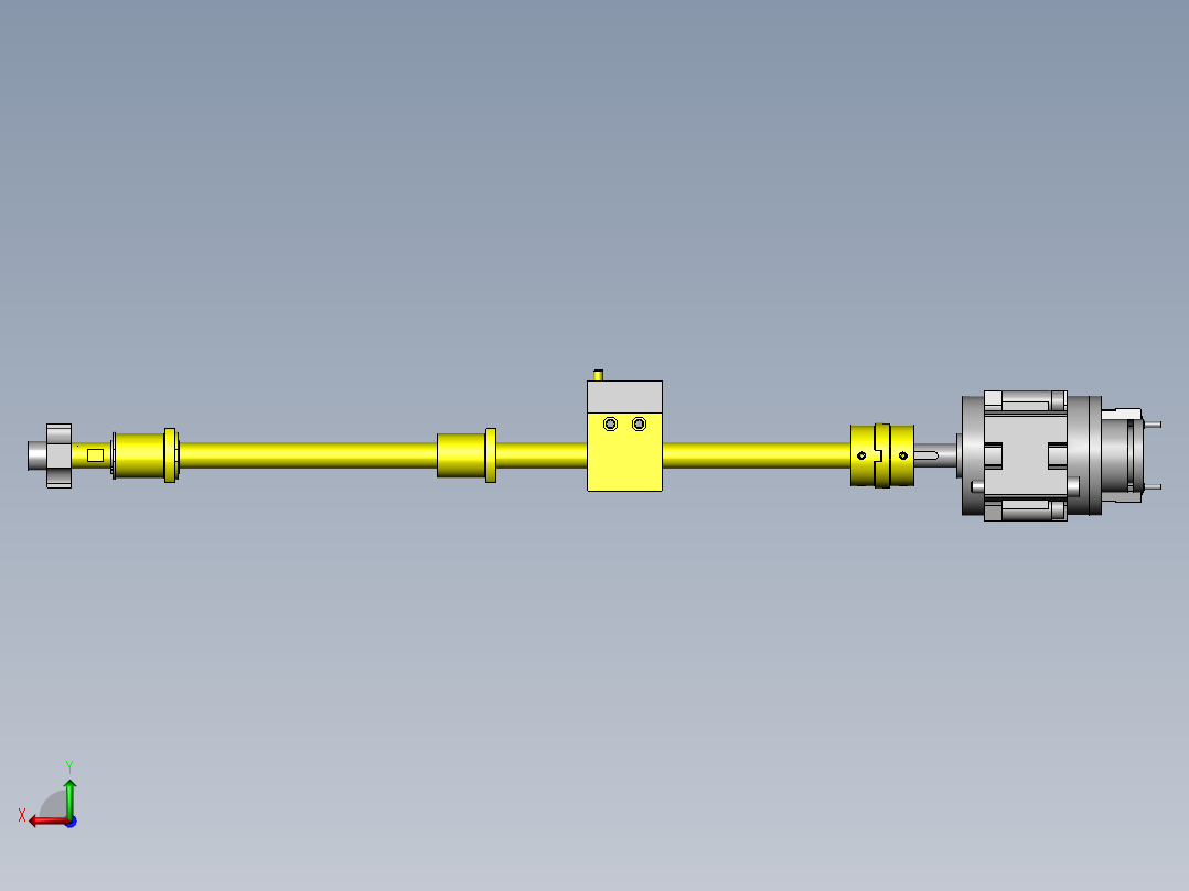 料架依次进给机构后视图