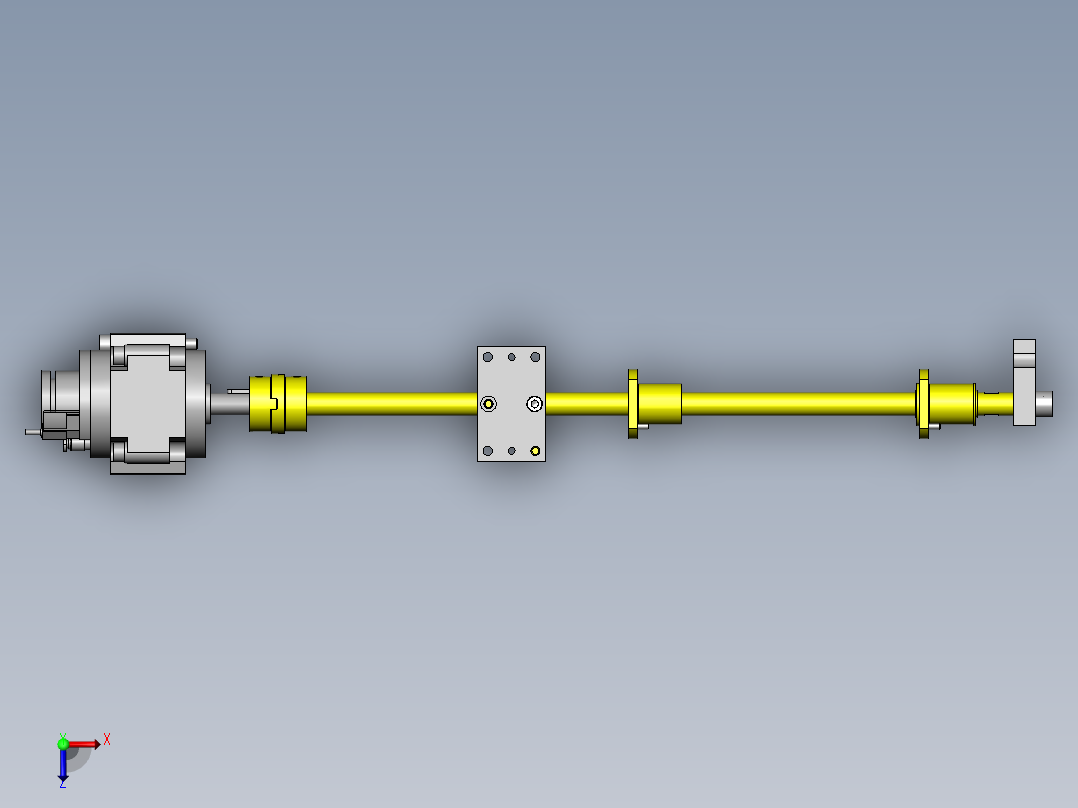 料架依次进给机构俯视图