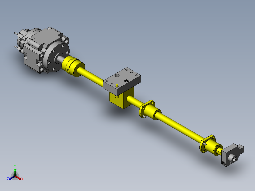 料架依次进给机构正等轴测图