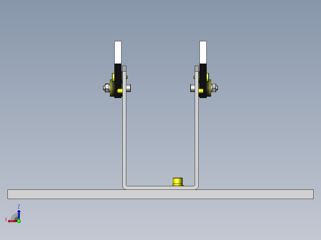 偏移机构后视图
