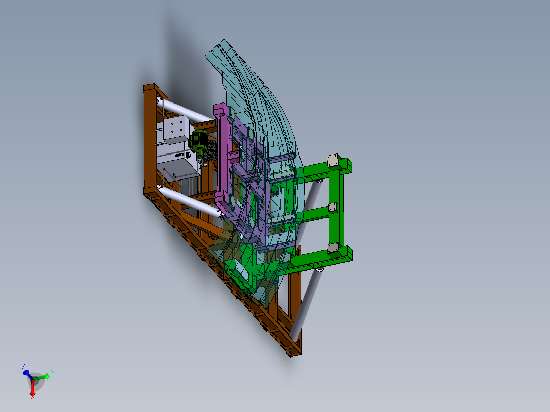 180度液压翻转机（sw16可编辑+工程图）
