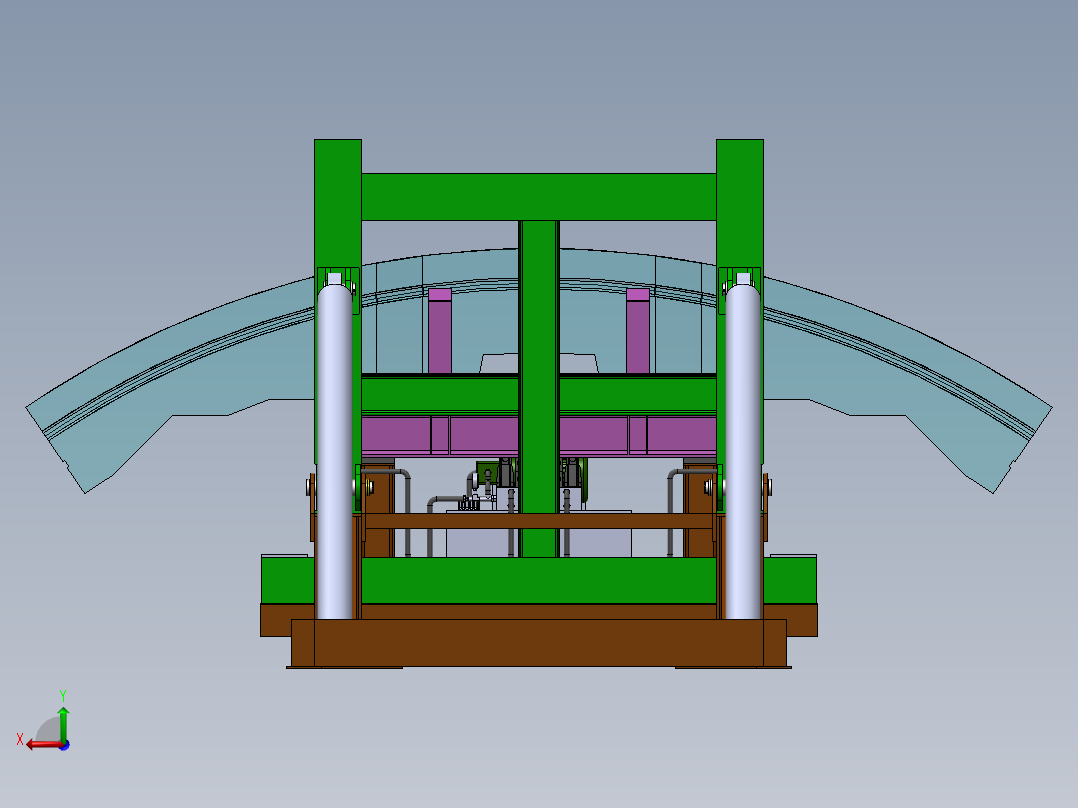 180度液压翻转机（sw16可编辑+工程图）后视图