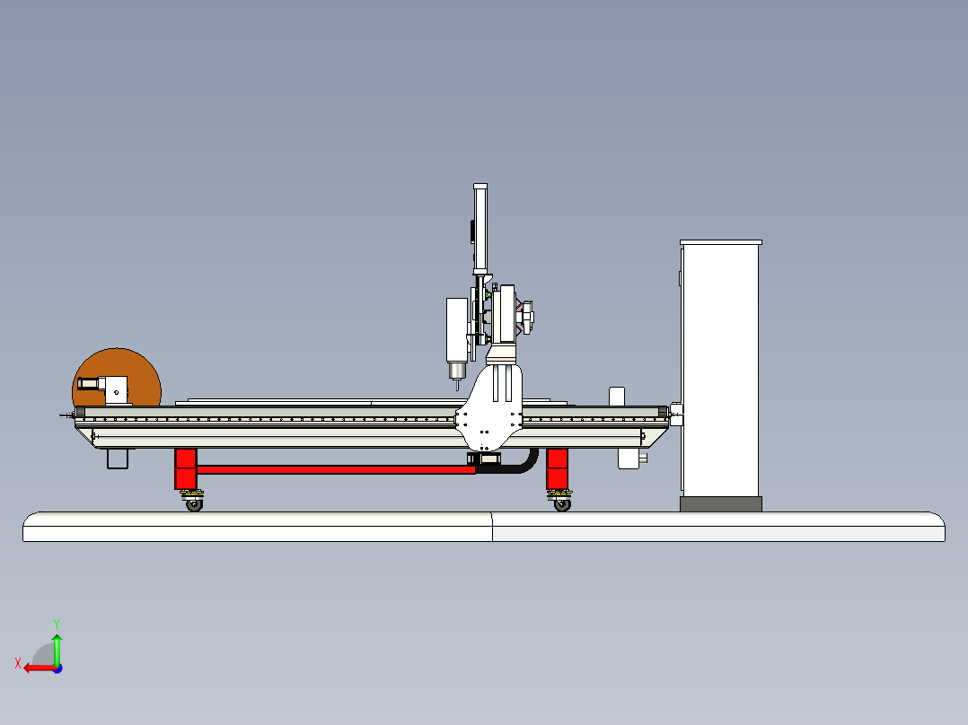 250-125数控机床后视图
