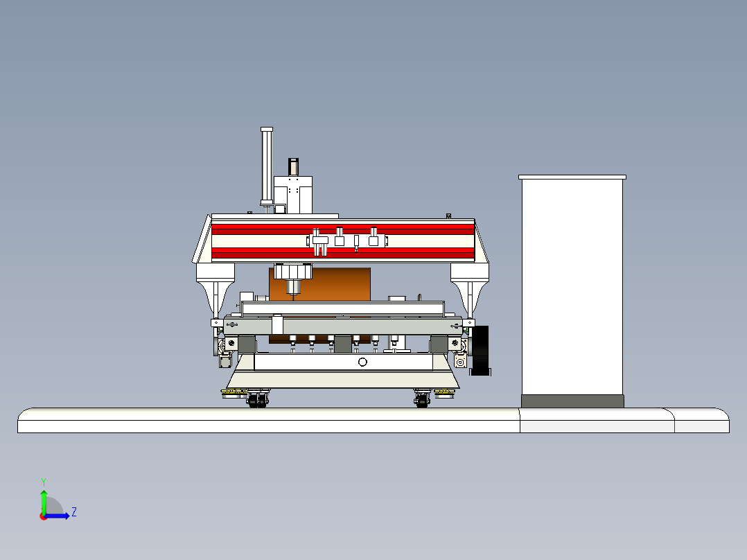 250-125数控机床左视图