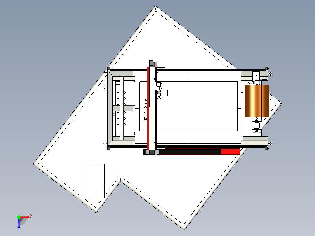 250-125数控机床俯视图