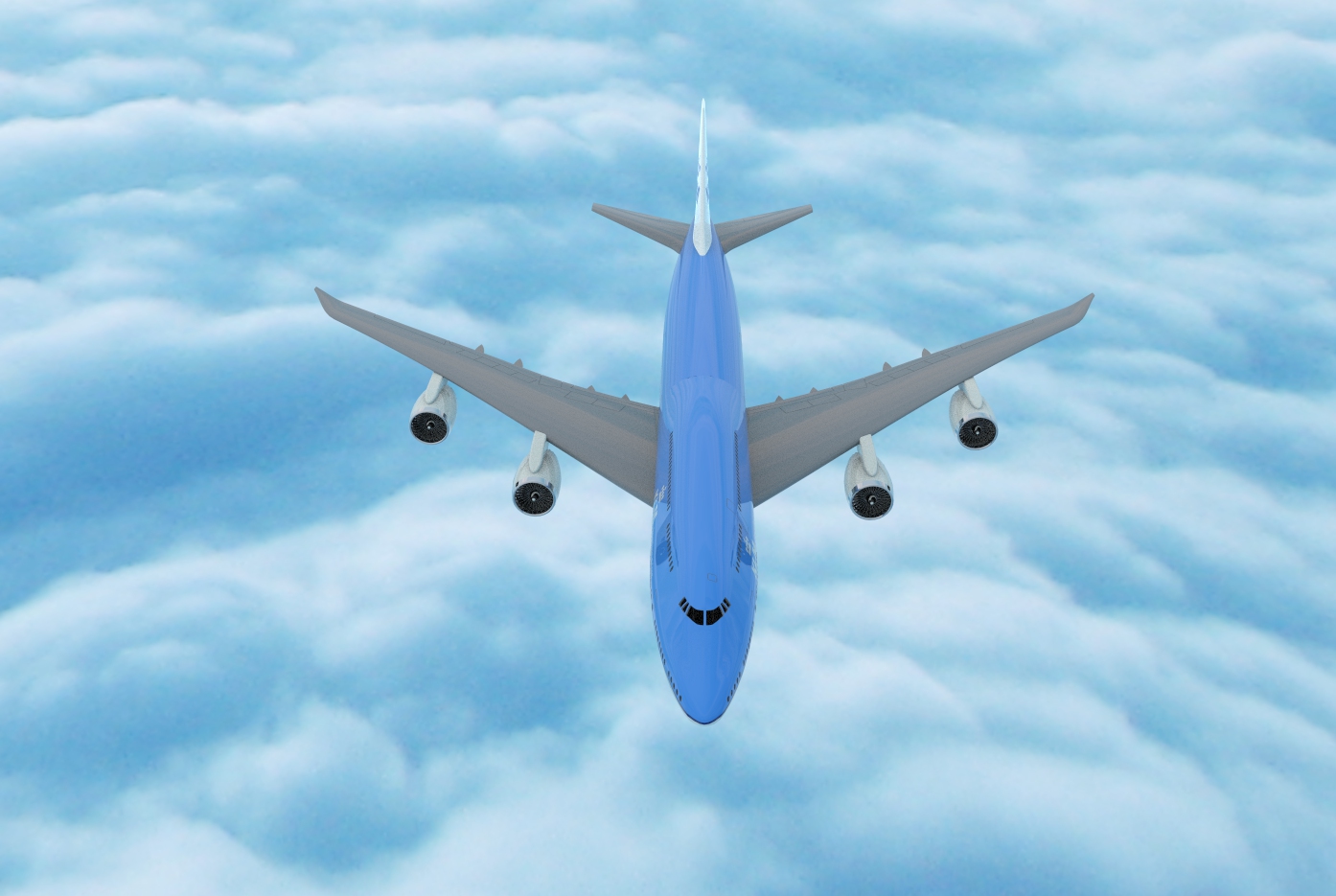 波音Boeing-747 8-klm飞机简易模型3D图纸 STP IGS格式