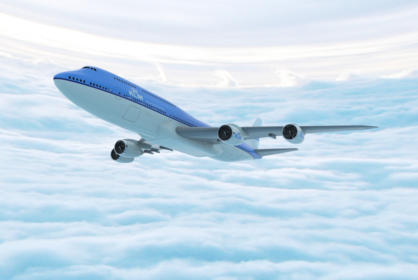 波音Boeing-747 8-klm飞机简易模型3D图纸 STP IGS格式