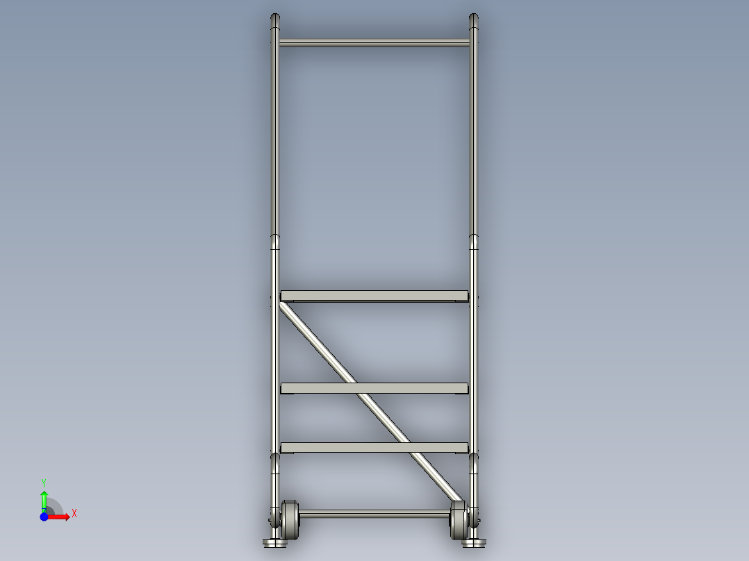 移动平台7703D模型前视图