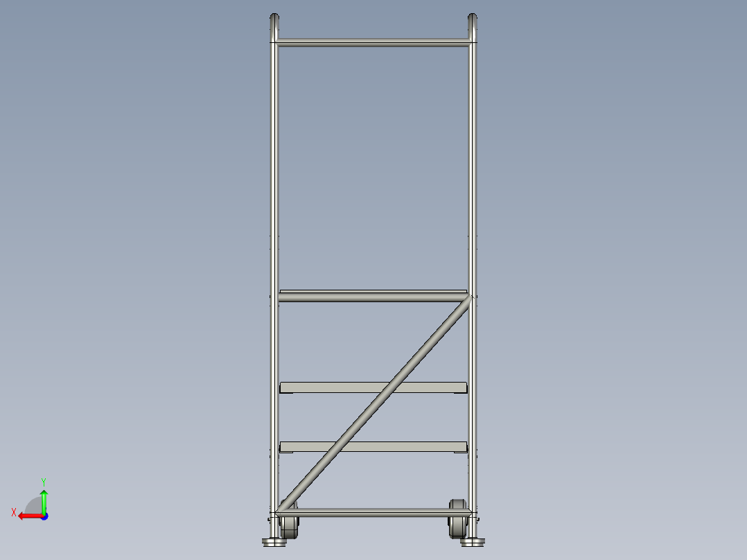 移动平台7703D模型后视图