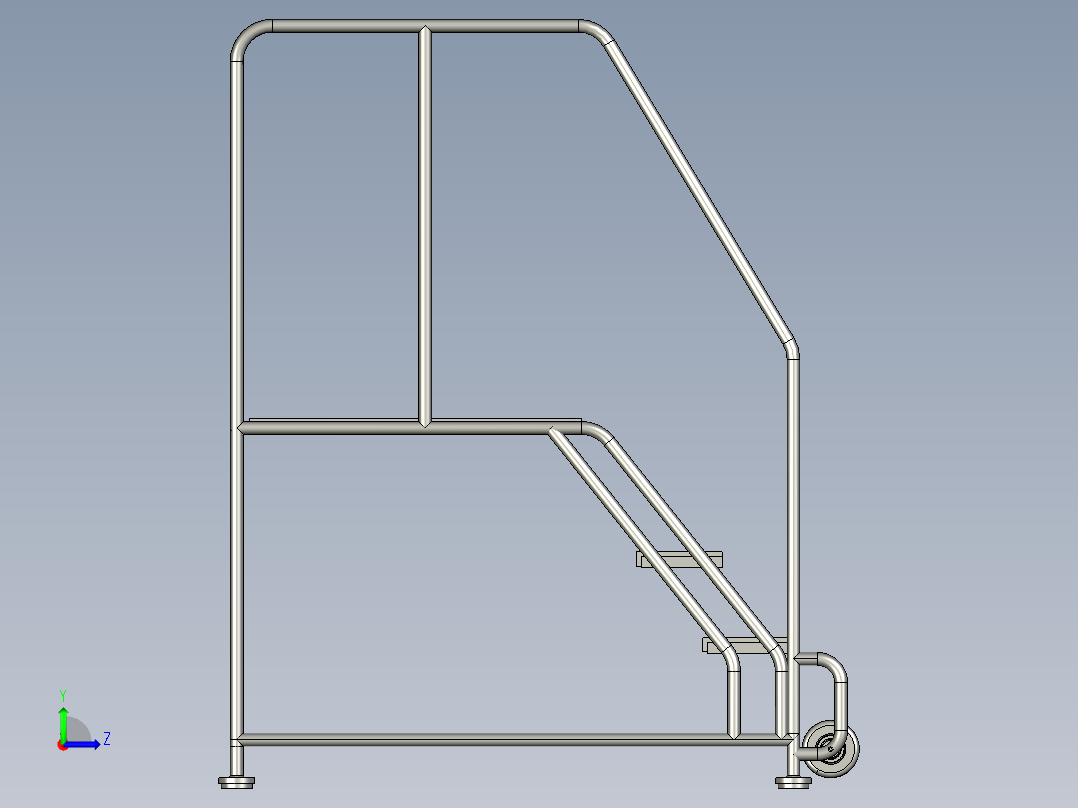 移动平台7703D模型左视图