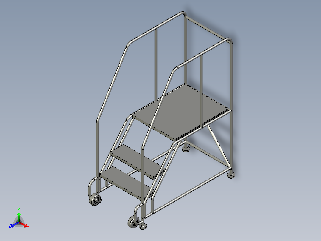 移动平台7703D模型正等轴测图