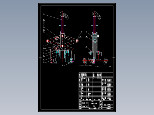 神龙汽车公司的流水线吊具图纸