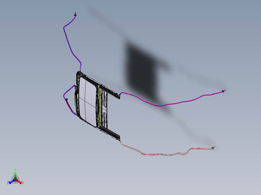 汽车天窗catia数模
