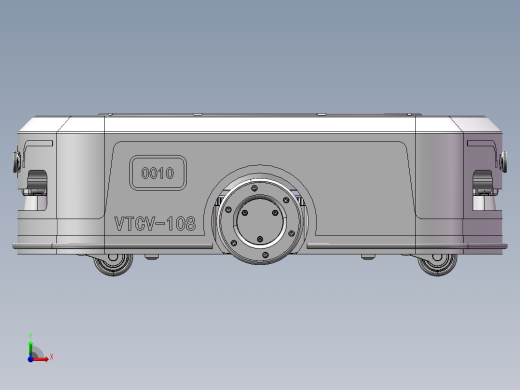 仓储搬运agv小车3d图纸 二维码导航AGV自动引导运输AGV小车3d模型前视缩略图