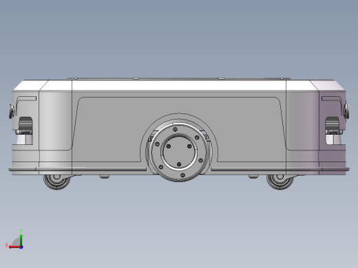 仓储搬运agv小车3d图纸 二维码导航AGV自动引导运输AGV小车3d模型后视缩略图