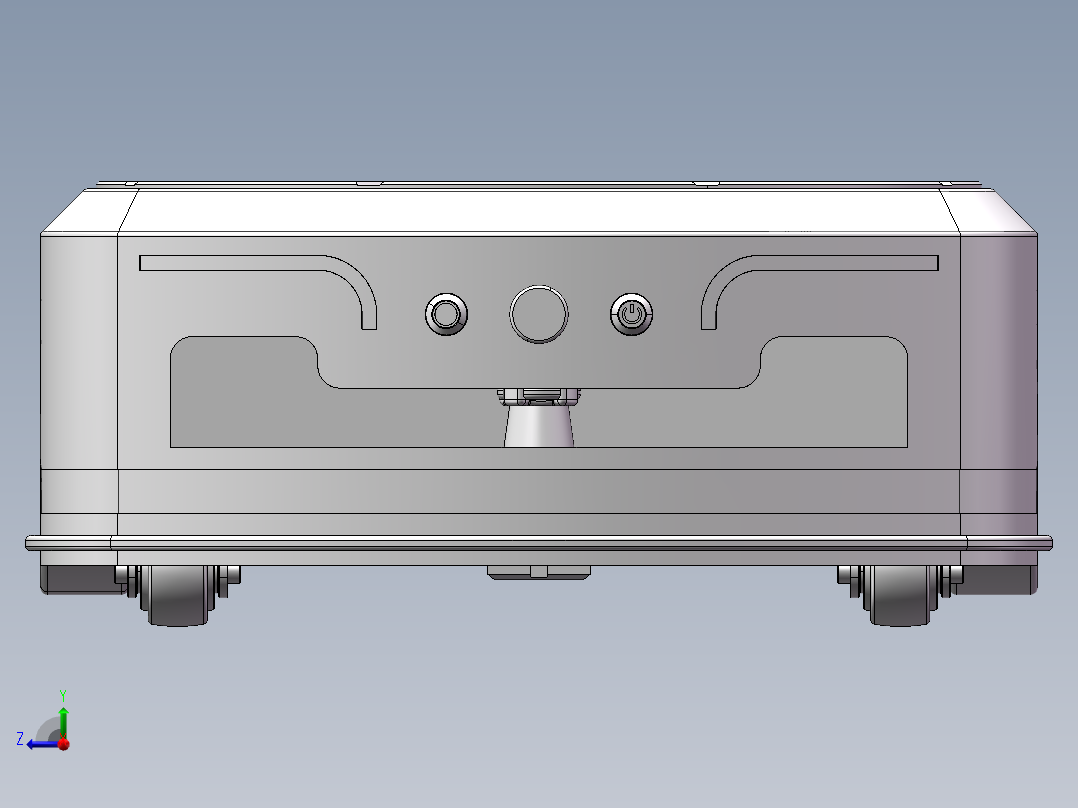 仓储搬运agv小车3d图纸 二维码导航AGV自动引导运输AGV小车3d模型右视图