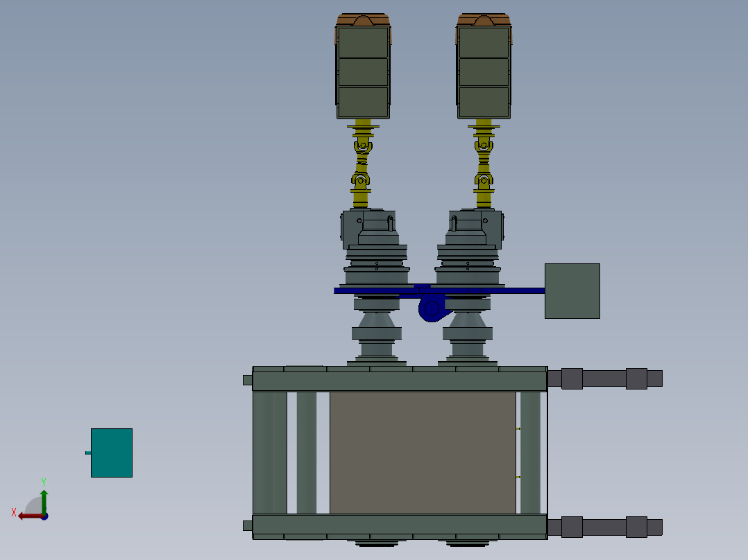 破碎机设备模型后视图