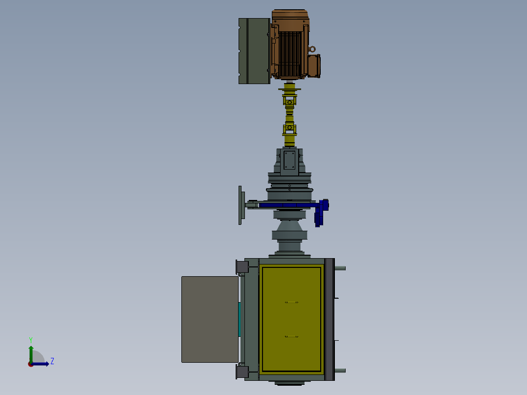 破碎机设备模型左视图