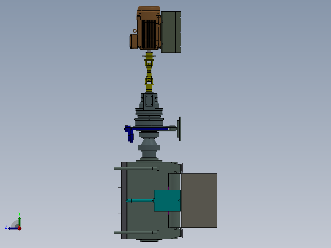 破碎机设备模型右视图