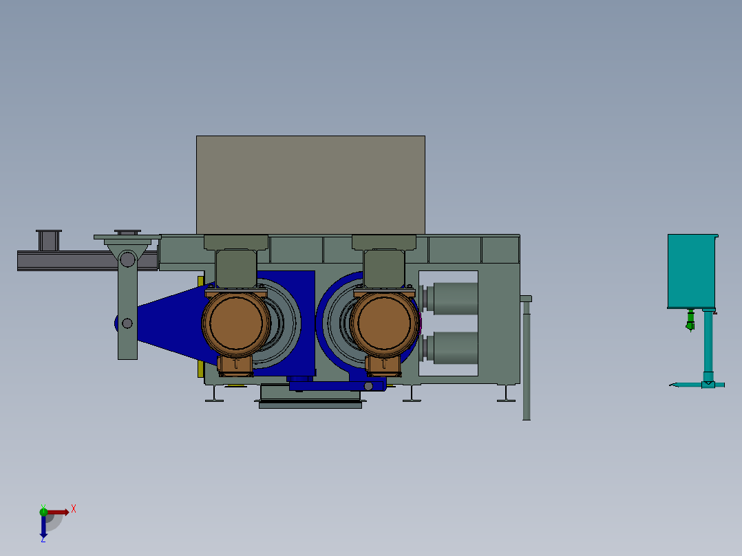 破碎机设备模型俯视图