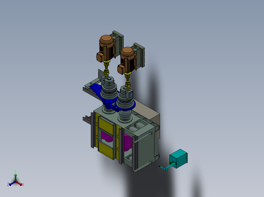 破碎机设备模型正等轴测图