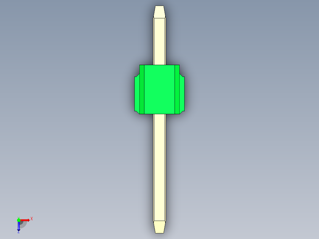 彩色公头100mil（2.54mm）系列-DS1021_green_2x01p_100mil_Type1_rev1.0俯视图
